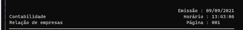Linhas do relatório no Linux, caracteres acentuados normalmente.